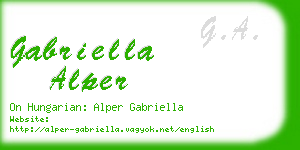 gabriella alper business card